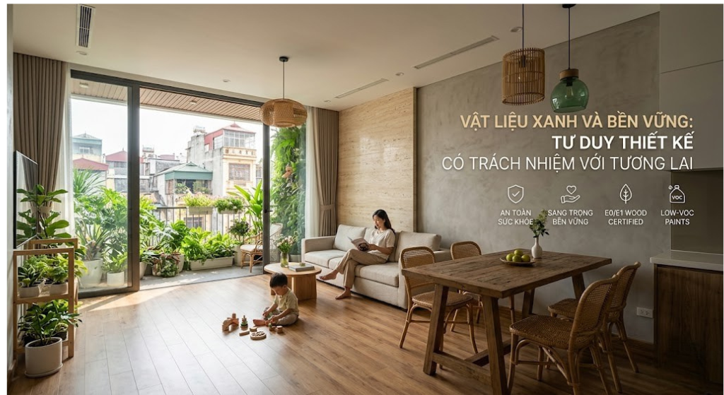 Vật Liệu Xanh Và Bền Vững: Tư Duy Thiết Kế Có Trách Nhiệm Với Tương Lai