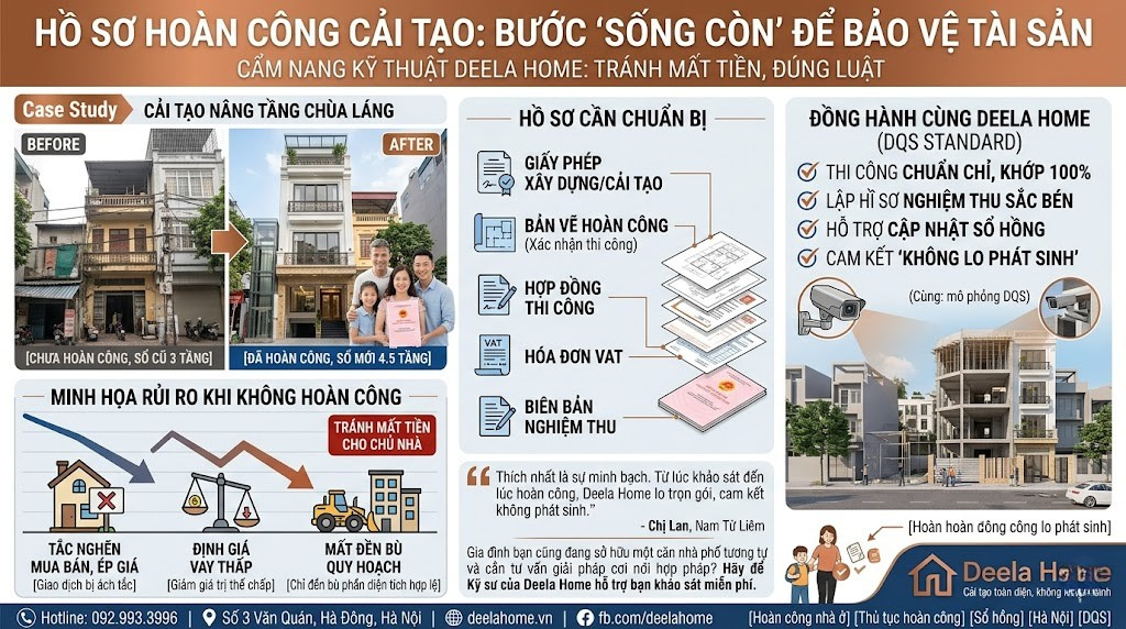 Hồ Sơ Hoàn Công Cải Tạo: Tại Sao Đây Là Bước Quan Trọng Nhất Để Bảo Vệ Quyền Lợi?