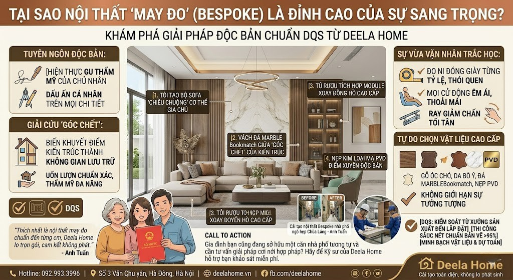 Tại Sao Nội Thất "May Đo" (Bespoke) Luôn Là Đỉnh Cao Của Sự Sang Trọng?