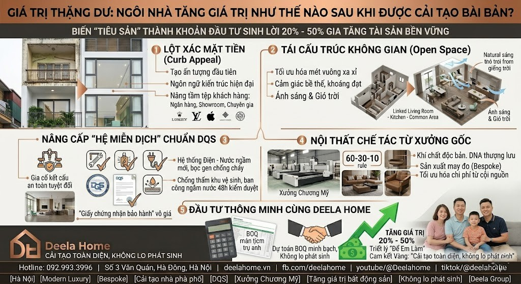 Giá trị thặng dư: Ngôi nhà tăng giá trị như thế nào sau khi được cải tạo bài bản?