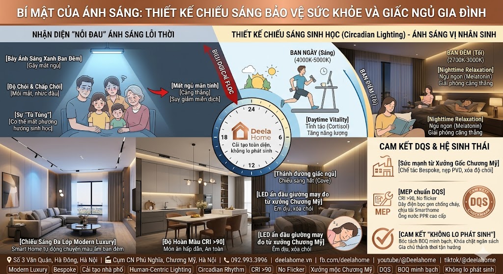 Bí Mật Của Ánh Sáng: Thiết Kế Chiếu Sáng Bảo Vệ Sức Khỏe Và Giấc Ngủ Gia Đình
